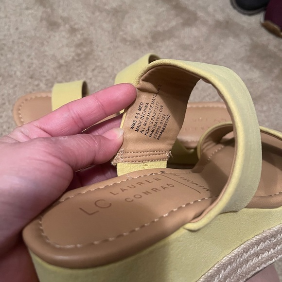 LAUREN CONRAD Espadrille Wedge Shoes size 6.5 - Picture 9 of 13